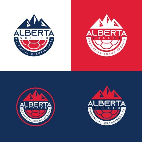 Logo design with the title 'Alberta Soccer'